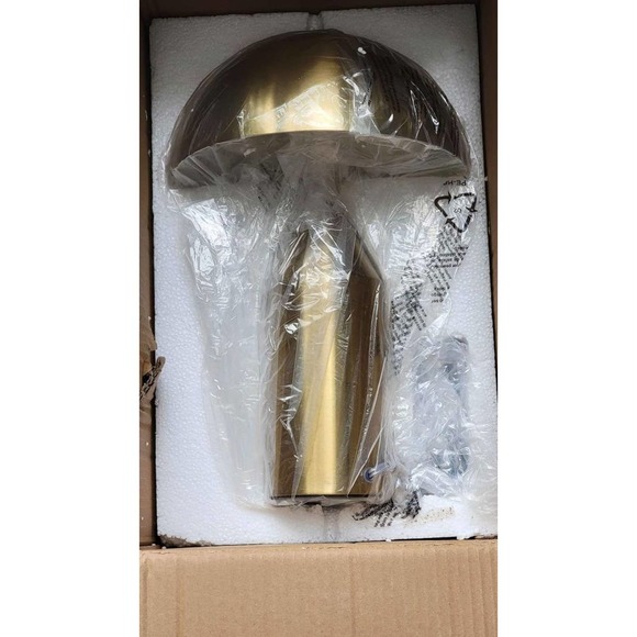 NEW! Modern Golden Mushroom Looking Lamp! Gold Light for Accent Table - Picture 5 of 5